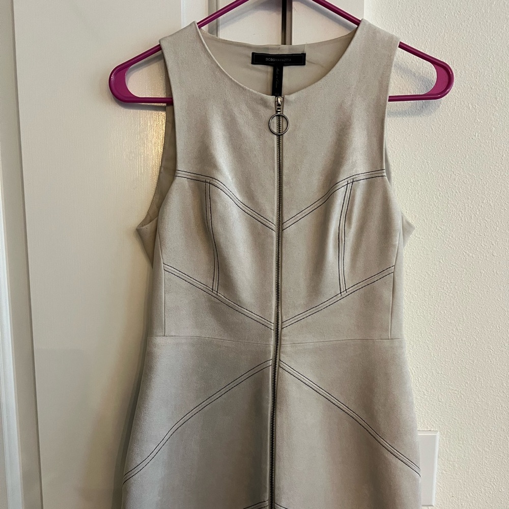 BCBG light tan suede dress worn twice